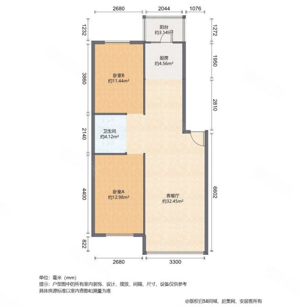 玉田枫林绿洲户型图图片