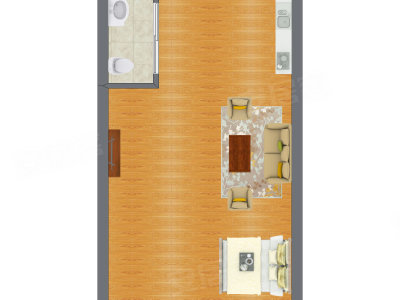1室1厅 49.80平米