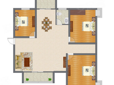 3室2厅 117.53平米