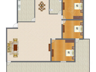 3室2厅 121.00平米
