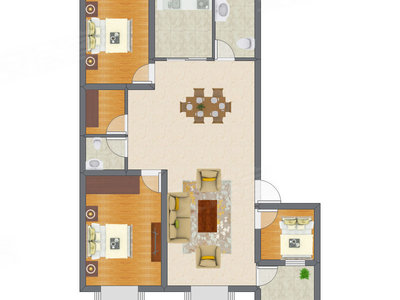 3室2厅 138.90平米