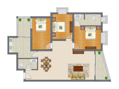 3室2厅 137.55平米