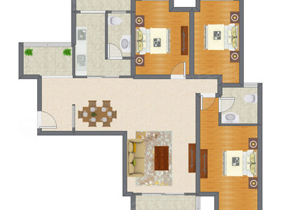 3室2厅 137.82平米