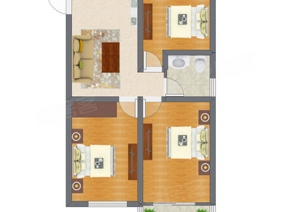 3室1厅 80.65平米