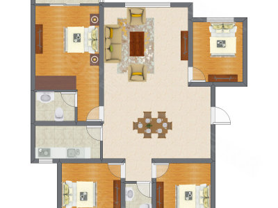 4室2厅 99.48平米