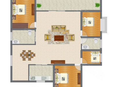 4室2厅 192.40平米