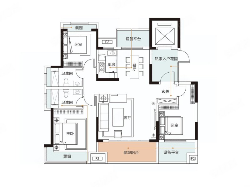 融盛·江山汇3室2厅2卫120㎡南62万