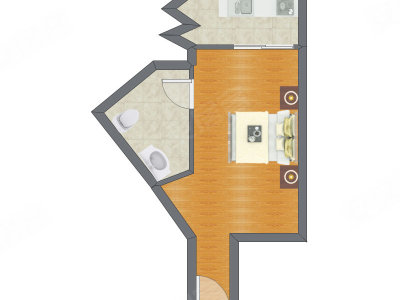 1室0厅 31.31平米