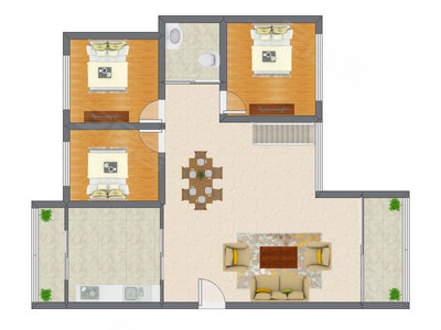 4室2厅 127.10平米