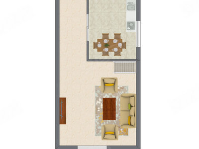 2室2厅 40.05平米户型图