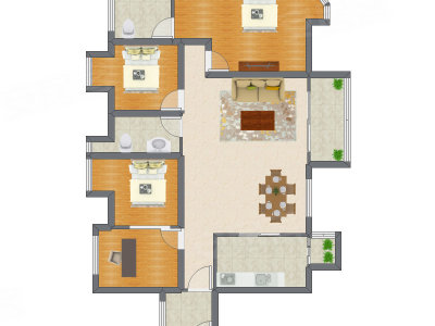 3室2厅 145.19平米