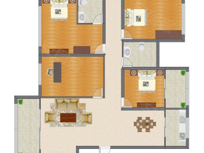 4室2厅 158.00平米