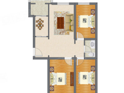 3室2厅 98.47平米