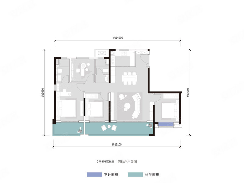 中国铁建·西派天著4室2厅143㎡291万二手房图片