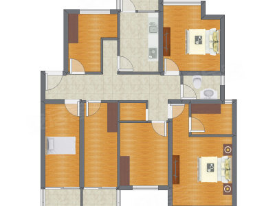 3室1厅 130.24平米