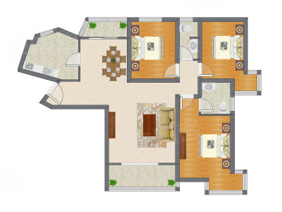 3室2厅 135.57平米
