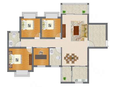 4室2厅 94.91平米