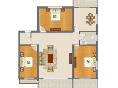 3室2厅 170.10平米
