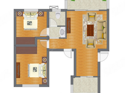 3室2厅 59.18平米