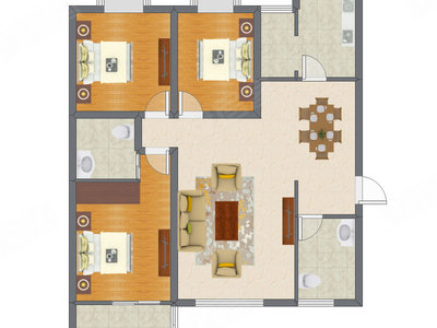 3室2厅 150.00平米