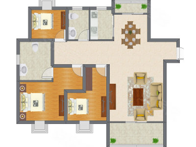 3室2厅 139.12平米