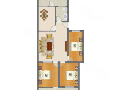 3室2厅 121.24平米