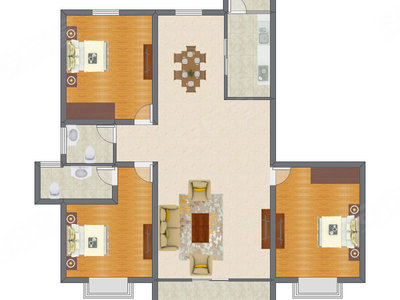 3室2厅 140.85平米