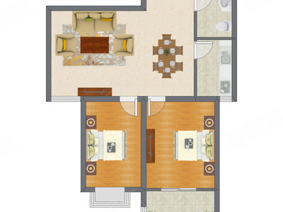 2室2厅 88.18平米