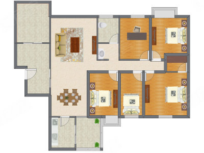 5室2厅 121.26平米