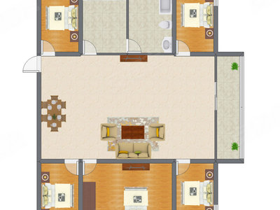 5室2厅 197.00平米
