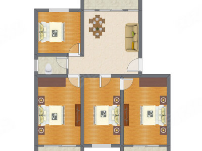4室2厅 111.00平米