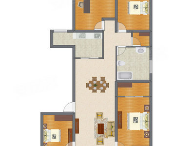 3室2厅 101.60平米