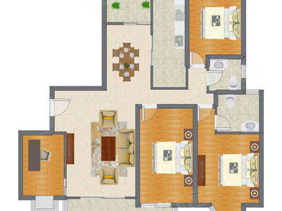 4室2厅 151.90平米