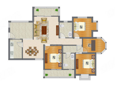 4室2厅 138.99平米