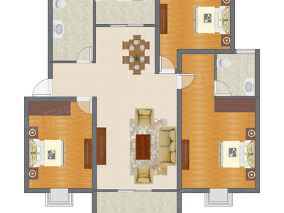 3室2厅 111.73平米