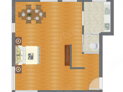 1室0厅 81.78平米户型图
