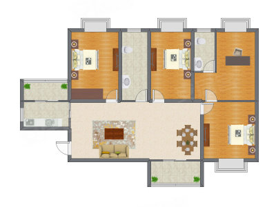 4室2厅 143.70平米
