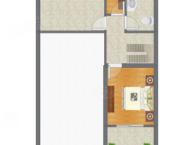 2室2厅 59.60平米