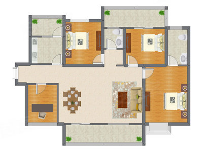 4室2厅 144.90平米