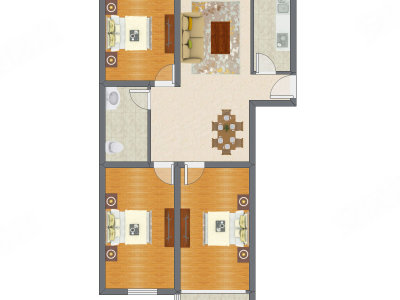 3室2厅 116.26平米