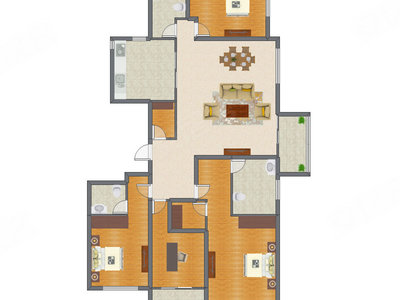 5室2厅 161.32平米