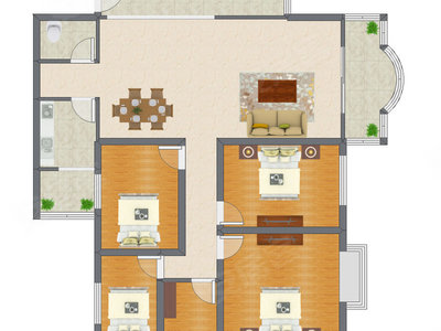 4室2厅 143.00平米
