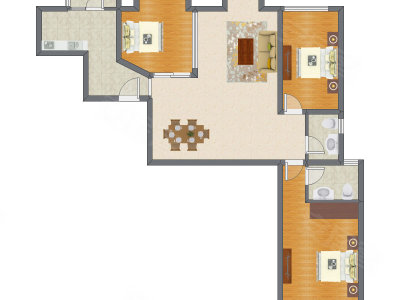 3室2厅 133.31平米