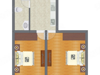 2室0厅 67.00平米户型图