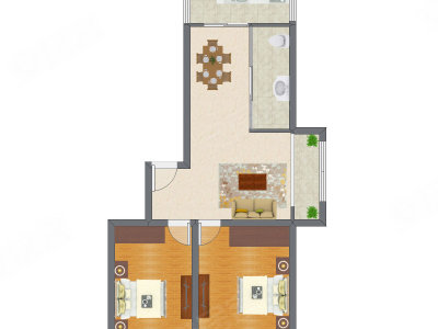 2室2厅 97.16平米