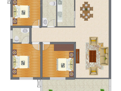 3室2厅 137.76平米