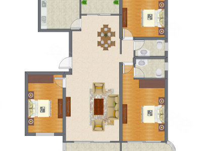 3室2厅 161.76平米