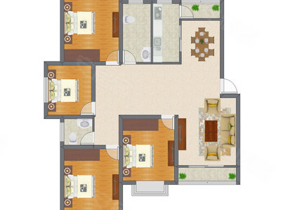 4室2厅 111.59平米