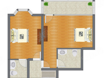 3室2厅 138.42平米户型图