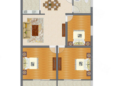 3室2厅 96.71平米